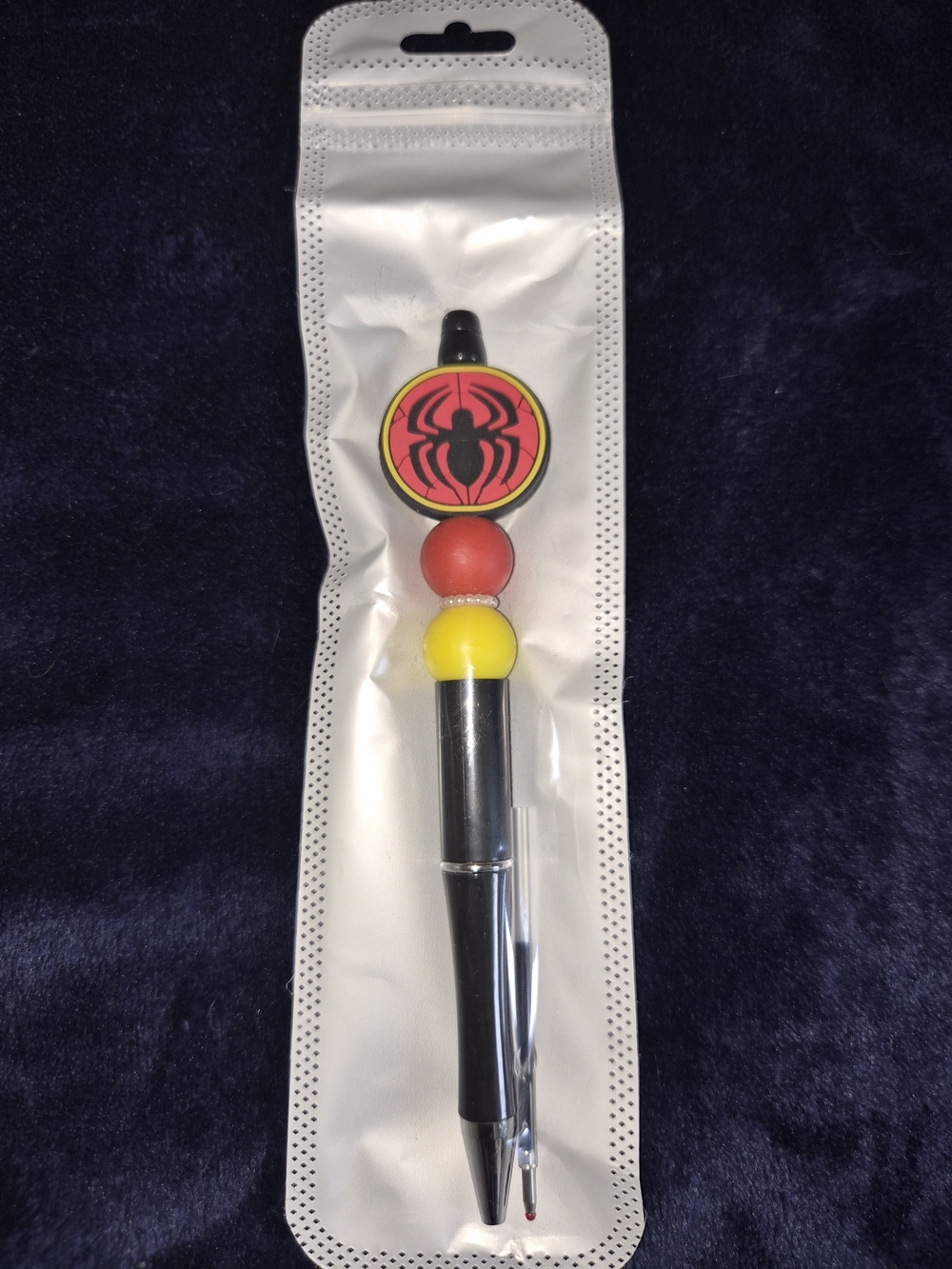 Source Unknown Red and Yellow Spider Emblem Party Pen